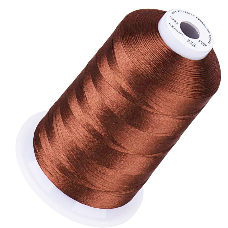 سيمثريد خيط تطريز Simthread 5500Yds، 5000 متر عالي الياردات 40WT 100% خيط بوليستر - 170+ ألوان زاهية، تصنيف عالي السرعة - متوافق مع Brother، Singer، Janome والمزيد - أصفر نيون S123 - Image 1